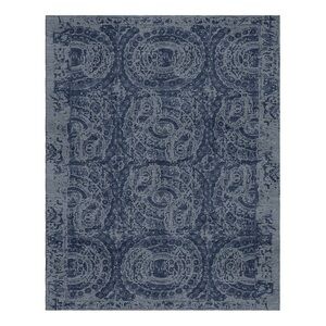 Pottery Barn Blue Indigo Bosworth Patterned Rug